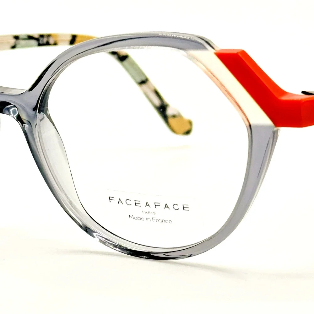 Face a Face Eyeglass Frames MOVES 2 4012 Blue Gray Handmade Frame 52-17-142 NEW